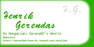 henrik gerendas business card